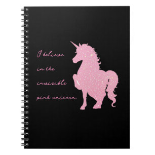 Cuaderno Creo en el unicornio rosa invisible.