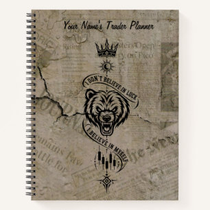 Cuaderno Creo en mí mismo Oso comerciante de pergamino vint