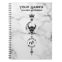 Cuaderno Creo en mí mismo Símbolo clásico del comerciante d