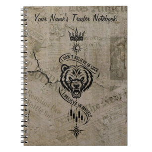 Cuaderno Creo en mí mismo Vintage Parchment Bear Trader