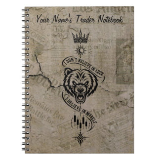 Cuaderno Creo en mí mismo Vintage Parchment Bear Trader 
