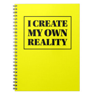 Cuaderno Creo mi propio negro y amarillo de la afirmación