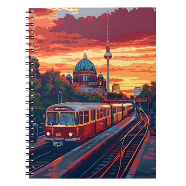 Cuaderno Crepúsculo berlinés: Sinfonía en Skyline en tonos  (Frente)
