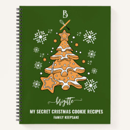 Cuaderno Crepúsculo de serpentín de galletas verde de Navid