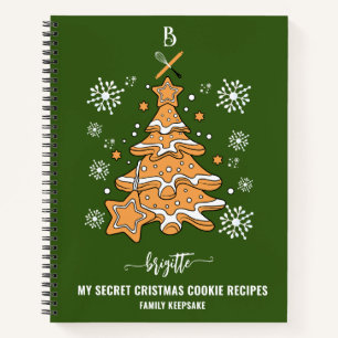 Cuaderno Crepúsculo de serpentín de galletas verde de Navid