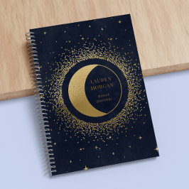 Cuaderno Crescent Gold Moon Monograma