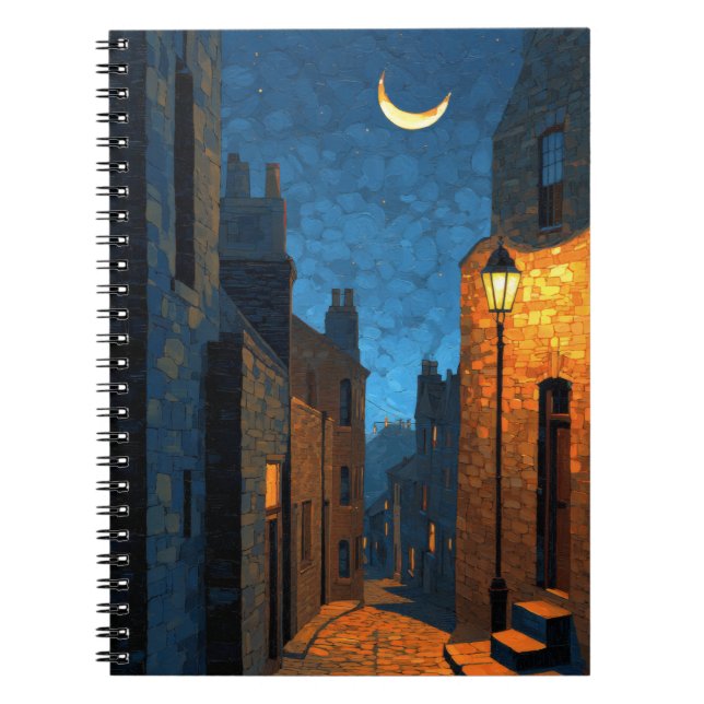 Cuaderno Crescent Moon Lantern Street Notebook (Frente)