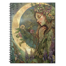 Cuaderno Crescent Moon Ostara Spiral Photo Notebook