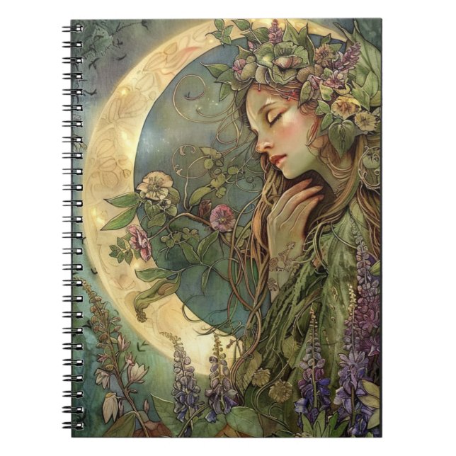 Cuaderno Crescent Moon Ostara Spiral Photo Notebook (Frente)