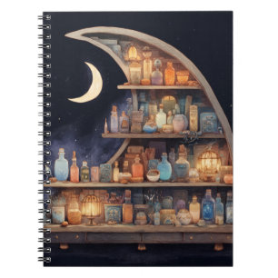 Cuaderno Crescent Moon Potion Shelf Notebook