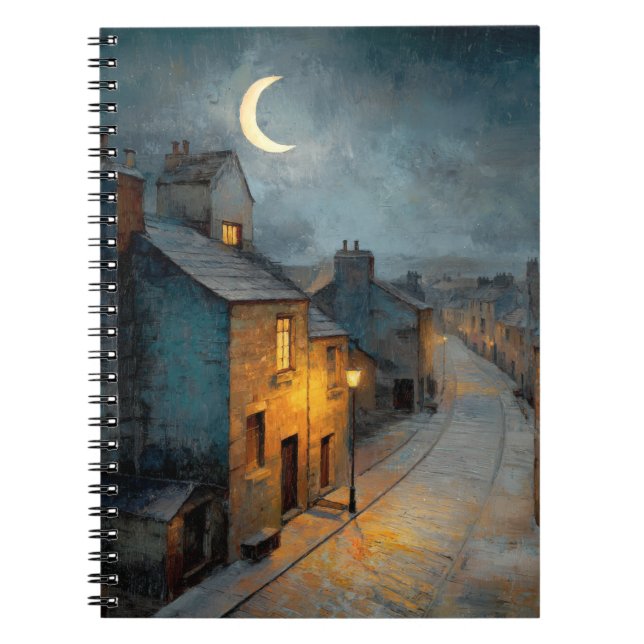 Cuaderno Crescent Moon Quiet Street Notebook (Frente)