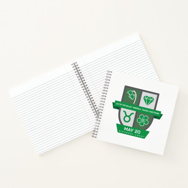 Cuaderno Crest de cumpleaños de Tauro™ para 1-20 de mayo (Interior)