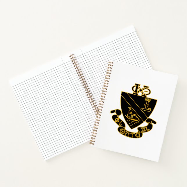 Cuaderno Crest de Phi Chi Theta | Oro y Negro (Interior)