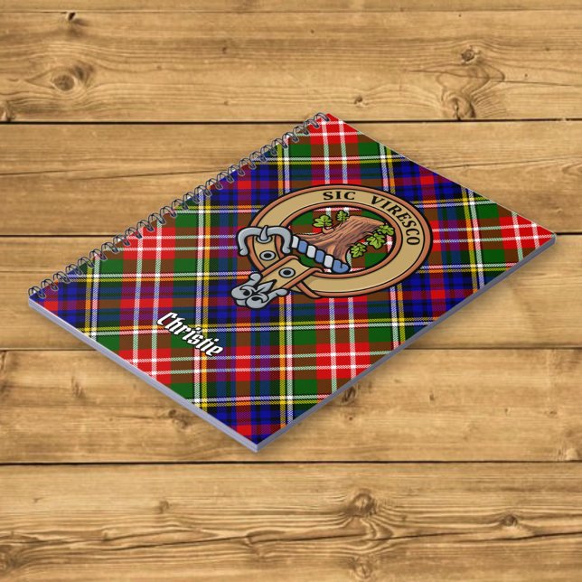 Cuaderno Crest del Clan Christie sobre tartán (Subido por el creador)