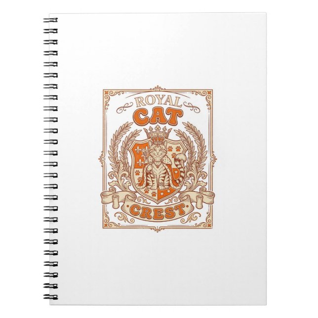 Cuaderno Crest Real Cresta De Gato Heráldica Escudo De Arma (Frente)