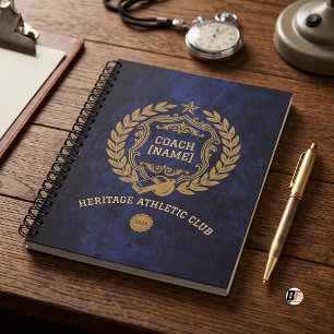 Cuaderno Cresta de entrenador colegial naval vintage