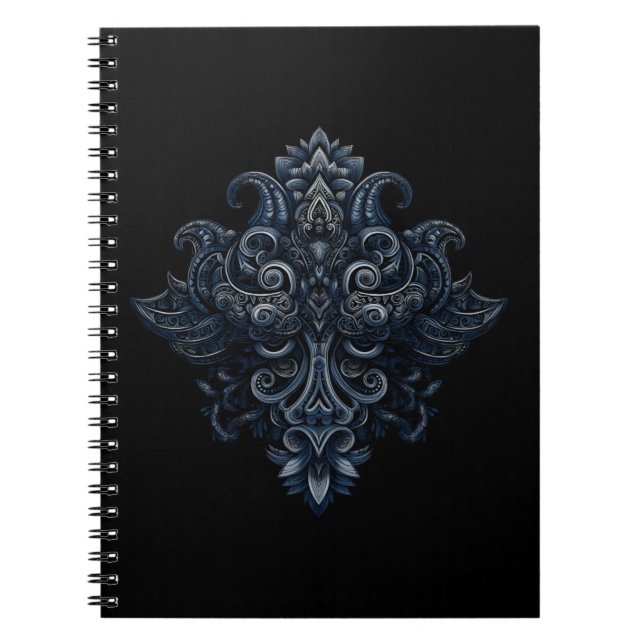 Cuaderno Crestón de filigrana de medianoche (Frente)