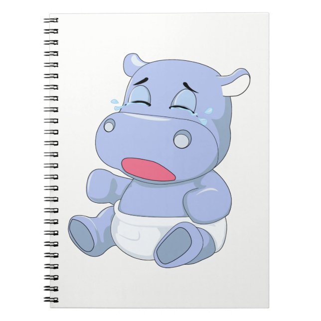Cuaderno Cría de hipopótamo llorando (Frente)