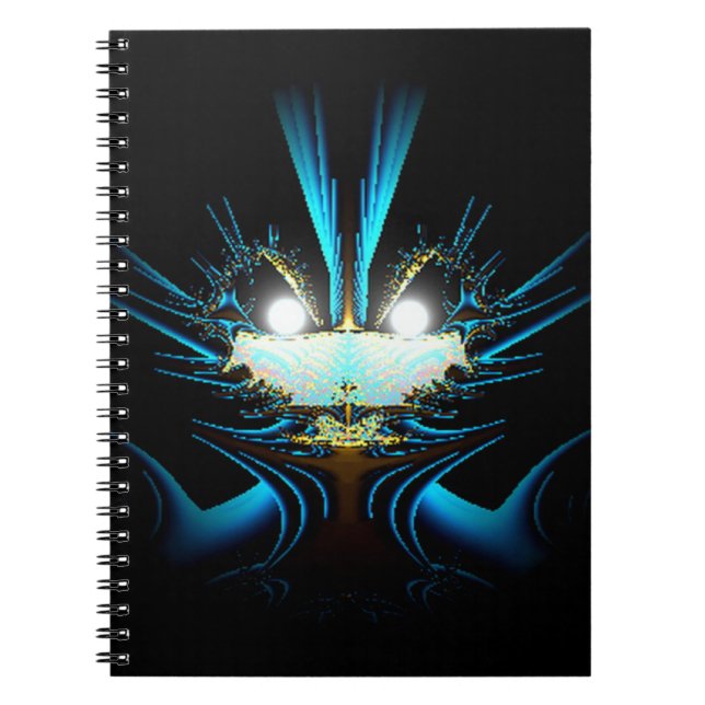 Cuaderno Criatura azul luminosa de los ojos (Frente)