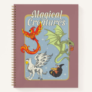 Cuaderno Criaturas Mágicas Gráficos Antiguos
