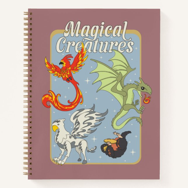 Cuaderno Criaturas Mágicas Gráficos Antiguos (Anverso)