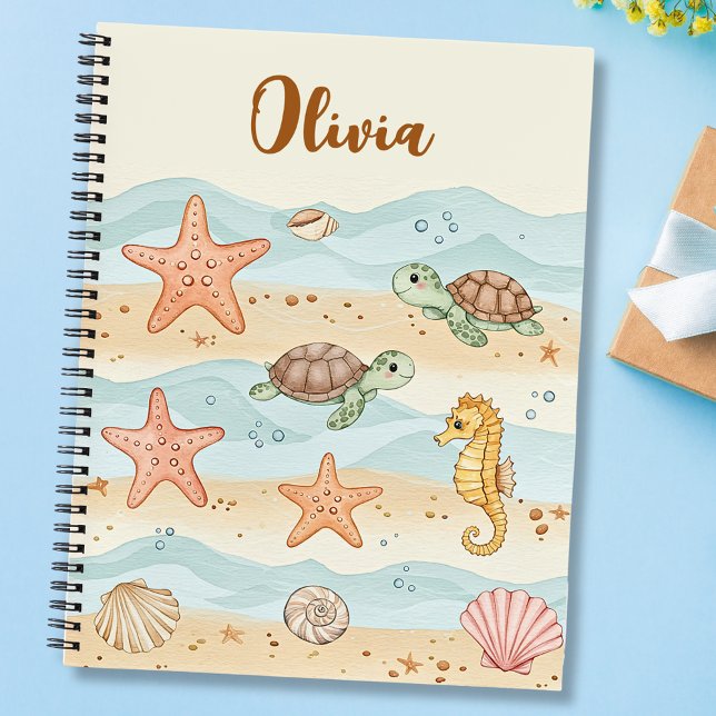 Cuaderno Criaturas Marinas Bebé Acuarela Caprichosas (Subido por el creador)