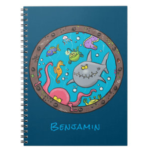 Cuaderno Criaturas marinas divertidas personalizado submari