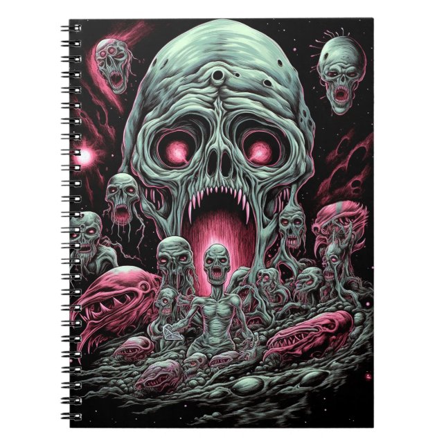 Cuaderno Criaturas Zombie Arte Horror Sci-fi (Frente)