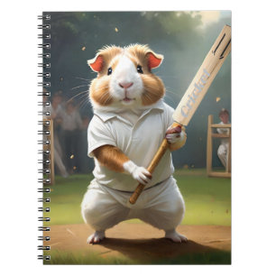 Cuaderno Cricketer De Cerdo De Guinea: Vestido En Blanco