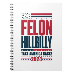 Cuaderno Criminal Hillbilly 2024 Trump Vance 2024 Elección