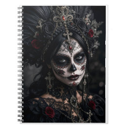 Cuaderno Crimson gótico Calavera – Rosa negra