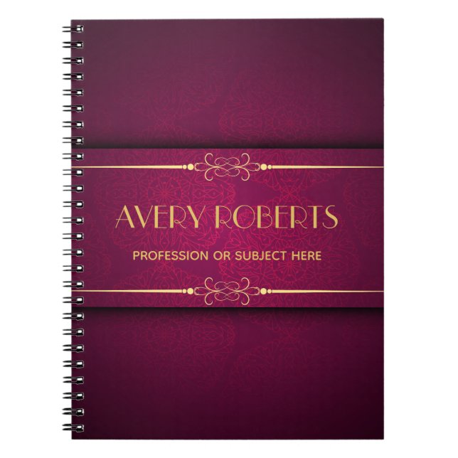 Cuaderno Crimson mandala Elegante Profesional (Frente)