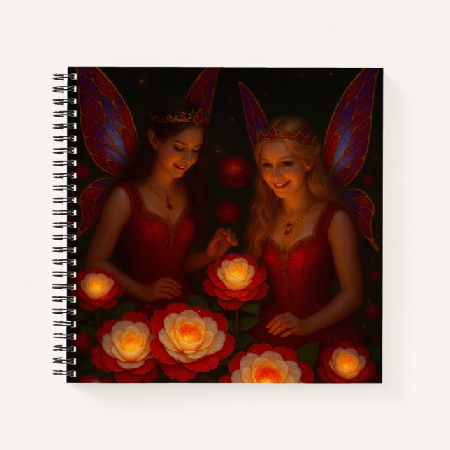 Cuaderno Crimson Rose Fairy Bold Dramatic Fantasy (Anverso)