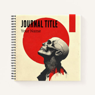 Cuaderno Crimson Sun Skull Journal — Custom Name & Title