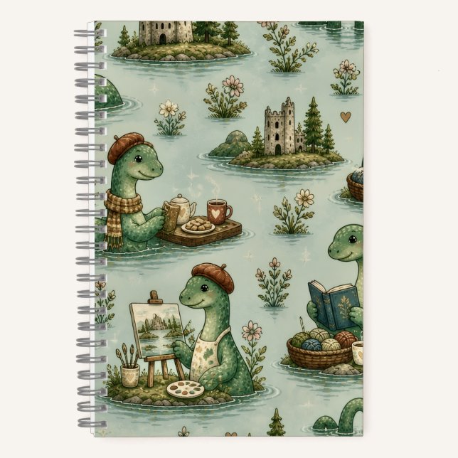 Cuaderno Criptídeos Acogedores Nessie Monstruo del Lago Nes (Anverso)