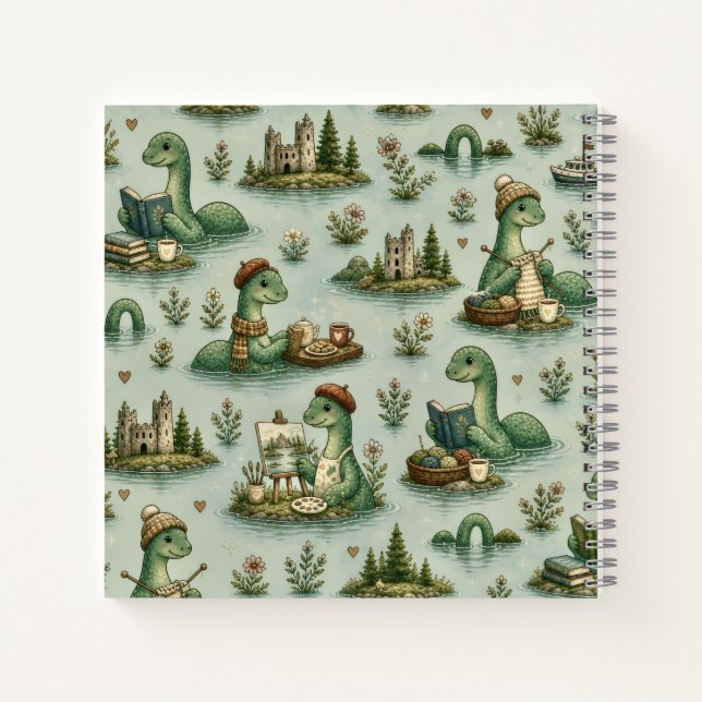 Cuaderno Criptídeos Acogedores Nessie Monstruo del Lago Nes (Reverso)