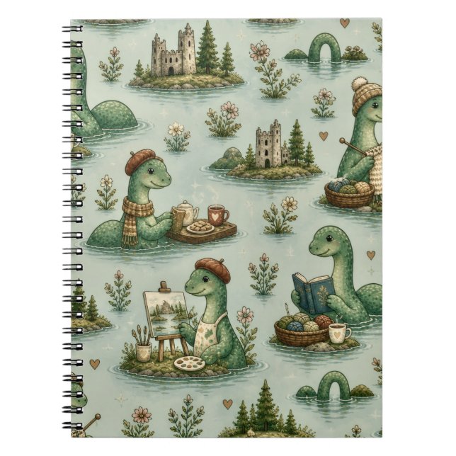 Cuaderno Criptídeos Acogedores Nessie Monstruo del Lago Nes (Frente)