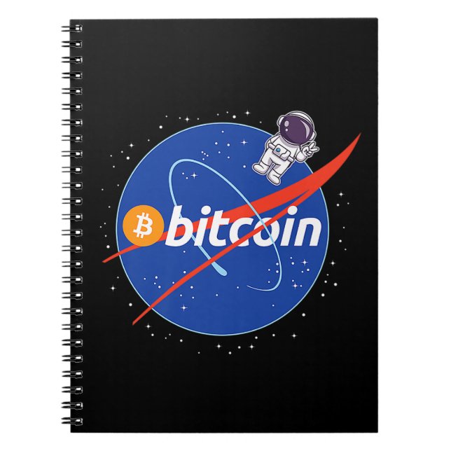 Cuaderno Cripto espacial de moda de Bitcoin Astronauta (Frente)