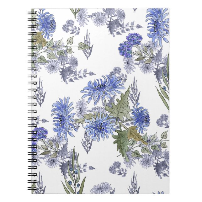 Cuaderno Crisantemo azul (Frente)