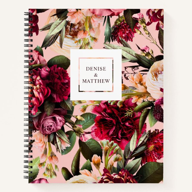 Cuaderno Crisantemo romántico en rosa gossamer (Anverso)