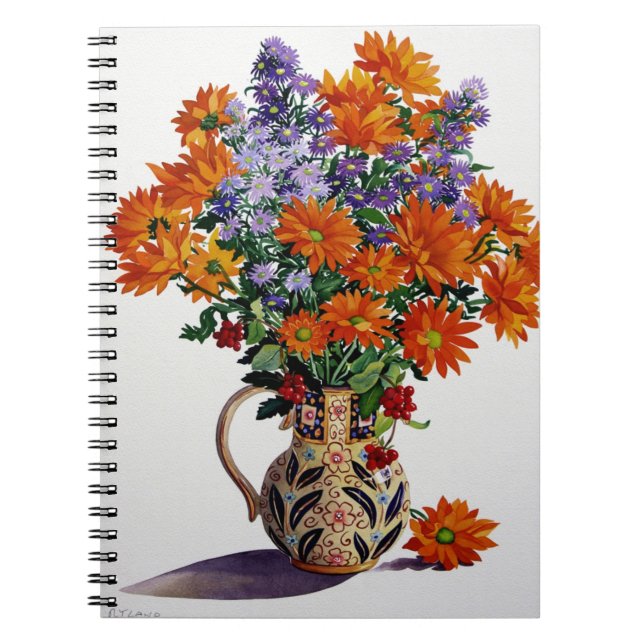 Cuaderno Crisantemos anaranjados (Frente)