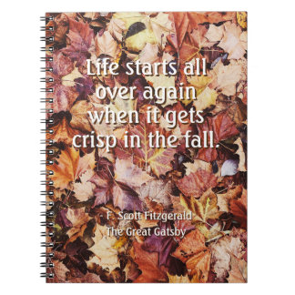 Cuaderno "Crisp Fall" Fitzgerald, Gatsby, Bloc de notas en 