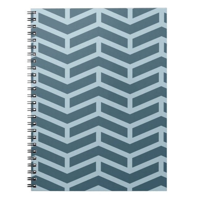 Cuaderno Crisp Sharp Arrows Opositor Chevron Two Tone Blues (Frente)