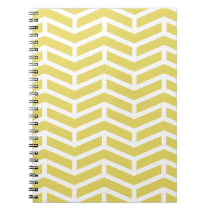 Cuaderno Crisp Sharp Flechas opuestas Chevron Blanco Amaril