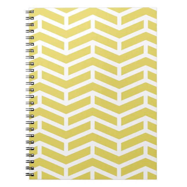 Cuaderno Crisp Sharp Flechas opuestas Chevron Blanco Amaril (Frente)