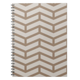 Cuaderno Crisp Sharp Flechas opuestas Chevron Brown Neutral