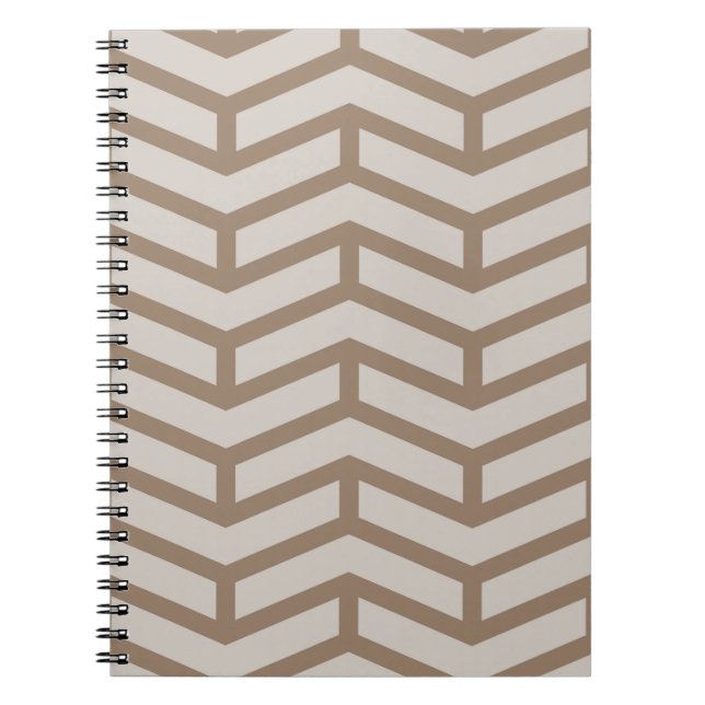 Cuaderno Crisp Sharp Flechas opuestas Chevron Brown Neutral (Frente)