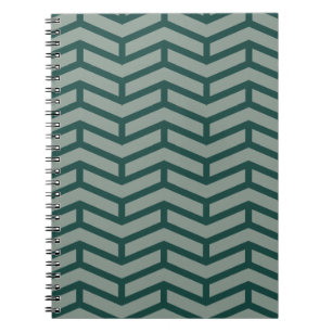 Cuaderno Crisp Sharp Flechas opuestas Chevron Two Tone Gree