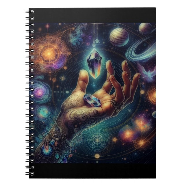 Cuaderno Cristal celestial en la magia de la galaxia de la  (Frente)