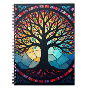 Cuaderno Cristal con manchas, vidrio con manchas de árbol d